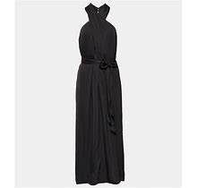Velvet, Stephanie Halterneck Midi Dress, Women, Black, L, Dresses, Viscose