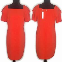 Trina Turk Dresses | Trina Turk | Wander Short Ruffle Sleeve Dress Red | Color: Red | Size: 10