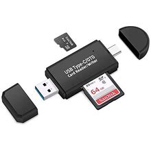 2 in 1 High-Speed Portable Memory Card Reader SD 3.0 Transport Protocol, SD Card Reader USB 3.0 To SDXC, SDHC, SD, MMC, RS-MMC, Micro SDXC, Micro SD,