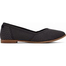 TOMS Women's Black Repreve Knit Jutti Neat Eco Flat Shoes, Size 9