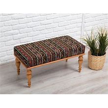 Entryway Bench / Ottoman Bench Made Of Natural Wood / End Of Bed Bench / Sitting Chair/ Bedroom Stool / Living Room Decor / Make Up Seat
