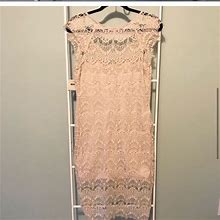 Free People Dresses | Last Chance! Selling At The End Of The Month! Free People Peek A Boo Lace Dress | Color: Cream/Pink | Size: M