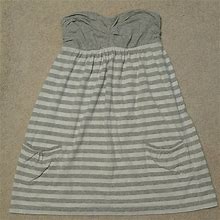 Abercrombie & Fitch Dresses | Abercrombie & Fitch 90S Vintage Dress | Color: Gray/White | Size: M