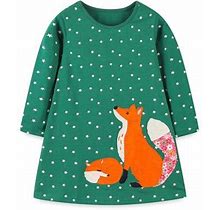 Toddler Child Dress Prints Informal Fashion Long Sleeves Dresses Fall Clothes Cute Lovely Children