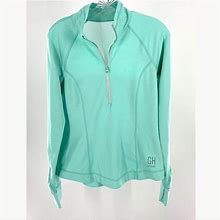 Brooklyn Cloth GH Sport Half Zip Athletic Long Sleeve Pullover Top - Women | Color: Green | Size: M