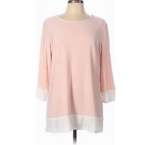 Serengeti Long Sleeve T-Shirt: Pink Color Block Tops - Women's Size Large