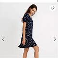 Madewell Dresses | Madewell Button Back Shift Dress Daisy Dots Blue | Color: Blue | Size: Xxs