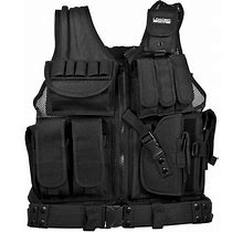 Barska Loaded Gear VX-200 Black Tactical Vest Right Hand W/ Holster BI12018