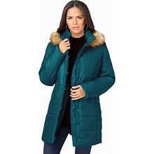 Roaman's Women's Plus Size Classic-Length Quilted Puffer Jacket