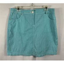 Karen Scott Women's Skort (Skirt/Shorts) Aqua Blue Size 6