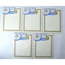 5 Pack Geographics Blank Award Parchment Certificates 24 Lb 8.50" X
