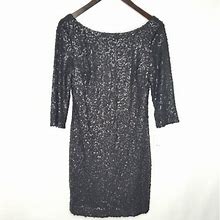 Jessica Simpson Dresses | Jessica Simpson Black Sequined Dress Size 10 | Color: Black | Size: 10