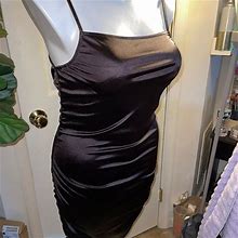 H&M Silky Black Dress - Women | Color: Black | Size: L
