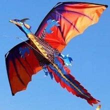 Imeshbean 3D Dragon Kite Single Line With Tail Family Outdoor Sports Toy Children Kids