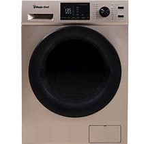 Magic Chef MCSCWD27 24 Inch Wide 2.7 Cu. Ft. Combination Electric Washer And Dryer With Tub Clean Cycle Gold Laundry Appliances Washer Dryer Combos