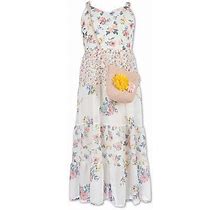 Speechless Little Girls Sleeveless Floral Maxi Dress | White | Regular 4 | Dresses Maxi Dresses