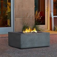 Real Flame BALTIC Concrete Fire Pit Table W/ Lid Concrete In Gray | 15.75" H X 50.5" W X 32.5" D | Wayfair F2b84145b75c92d36dcc0a33ea25b37b
