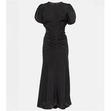 Victoria Beckham, Crepe Midi Dress, Women, Black, US 4, Dresses, Viscose