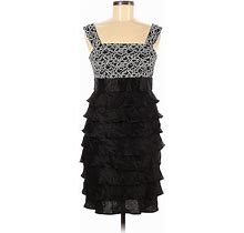 R&M Richards Casual Dress Ruffles Sleeveless: Black Dresses - Women's Size 8 Petite