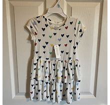 GYMBOREE NWT Multicolor Heart PRINT Dress Size 2T.