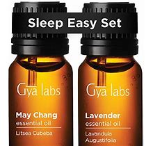 May Chang Oil & Lavender Oil - Gya Labs Sleep Easy Set To Improve Sleep & Breathing - 100% Pure Therapeutic Grade Essential Oils Set - 2X10ml