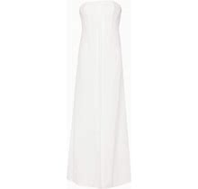 Alberta Ferretti - Strapless Crepe Maxi Dress - Women - Viscose/Polyamide/Acetate/Elastane/Acetate/Cupro - 38 - White