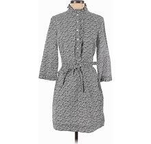Lilly Pulitzer Casual Dress - Shirtdress: Gray Tweed Dresses - Women's Size 2