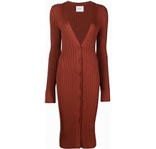 Galvan London - Rhea Button-Up Knitted Dress - Women - Polyester/Elastane - XS - Red