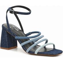 Mix No. 6 Gatland Sandal | Women's | Light Blue/Navy/Denim Fabric | Size 8 | Sandals | Ankle Strap