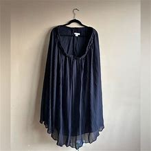 Liz Claiborne Skirts | Liz Claiborne Maxi Pleated Skirt. | Color: Black/Blue | Size: 1X