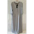 COCOEPPS Design & Fashion Dress Gray SZ 4XL 3/4 Sleeve Maxi Dress Pockets NWT
