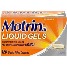 Motrin IB Pain Reliever & Fever Reducer Liquid Gels - Ibuprofen (NSAID) - 120Ct