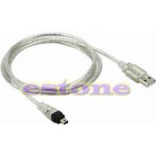 Ookwe 4.5ft 1.4m USB To Firewire Ieee 1394 4 Pin Ilink Adapter Cord Data Cable Wire