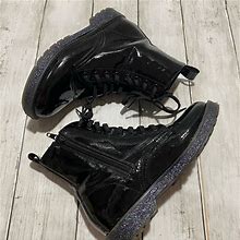 Mia Shoes | Mia Glitter Sole Lace-Up Boots | Color: Black | Size: 2G