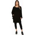 Limi Feu Knee-Length Black Cape Long Sleeve Dress L34606 Size Small