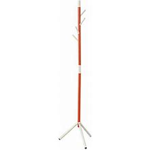 Metal Coat Rack Free Standing, Entryway Hall Tree Coat Tree, Coat Stand With 4 Hooks, For Home Or Office Clothes, Scarves
