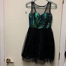 Minuet Petite Dresses | Formal Mini Dress | Color: Black/Blue | Size: S