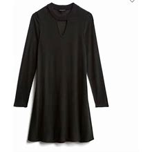 Fortune Ivy Dresses | Fortune Ivy Caressa Keyhole Hacci Knit Dress Xs | Color: Black | Size: Xs