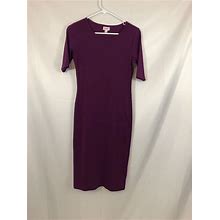 Lularoe Womens Size XXS Purple Short Sleeve Knit Dress