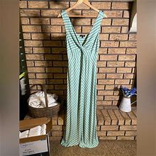 Spense Dresses | Stripedmaxidress | Color: Blue/Tan | Size: L