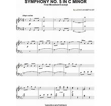 Symphony No. 5 in C Minor, First Movement Excerpt Sheet Music Download By Ludwig Van Beethoven For Piano Solo