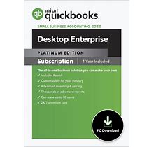 Quickbooks Desktop Enterprise Platinum 2022 Accounting Software For Business - 2 User [PC Download]