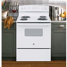 GE Appliances 30" 5 Cu Ft. Freestanding Electric Range In White | 47 H X 30 W X 28.75 D In | Wayfair 968670512Fe7c68f12b519f86ae8ef57