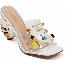 Ninety Union Vegas Sandal | Women's | Clear/White | Size 12 | Heels | Sandals | Slide