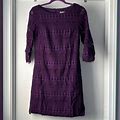 Purple Lace Crochet Mini Dress By Eliza J - Size 6 | Color: Purple | Size: 6
