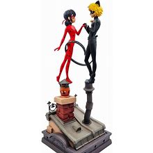 RARE Zag Store Art Resin Limited Edition Miraculous Ladybug And Cat Noir Figure Collectible
