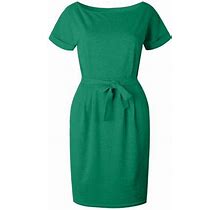 Huaai Dresses For Women 2023 Womens Casual Pocket Summer Ladies Short Sleeve Evening Party Dress Plus Size Dress Green L