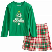 Boys 4-20 Jammies For Your Familiesa® Joyful Celebration Family Together Tee & Shorts Pajama Set