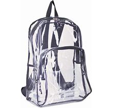Eastsport Backpack: 12-1/2" Wide, 5.5" Deep, 17-1/2" High - Black & Clear, PVC | Part EST193971BJBLK
