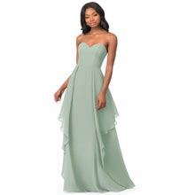 Azazie Dresses | Azazie Trinity Bridesmaid Dress In Sage Green | Color: Green | Size: 0P